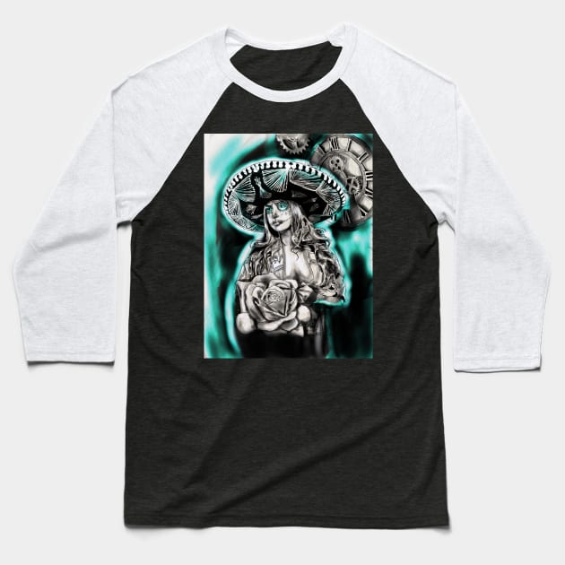 day of the dead tattoo art Baseball T-Shirt by KG